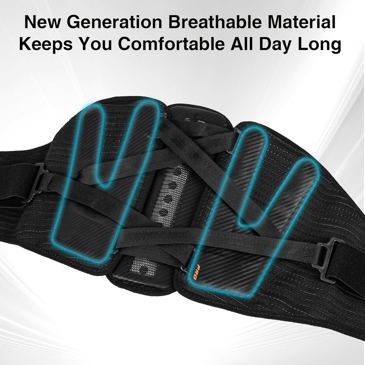 TIMTAKBO Wide and Strong Back Brace for Lower Back Pain Relief,Back Support Brace for Men and Women with Removable Ergonomic Bionic Vertebra Plate,For Herniated Disc, Sciatica,Scoliosis-（Medium）