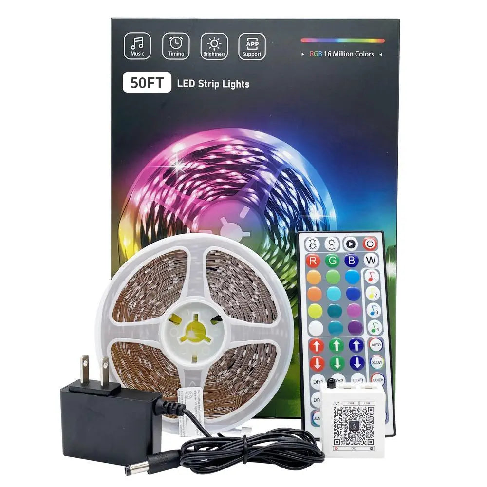 KEXU Smart LED Strip Lights, App-Controlled Music Sync Led Lights RGB Color-Changing Led Light Strip with Timer, Lights for Bedroom Home Decoration, Household Items & Cool Room Gadgets Rainbow Led Backlight Dimmable Led Lighting
