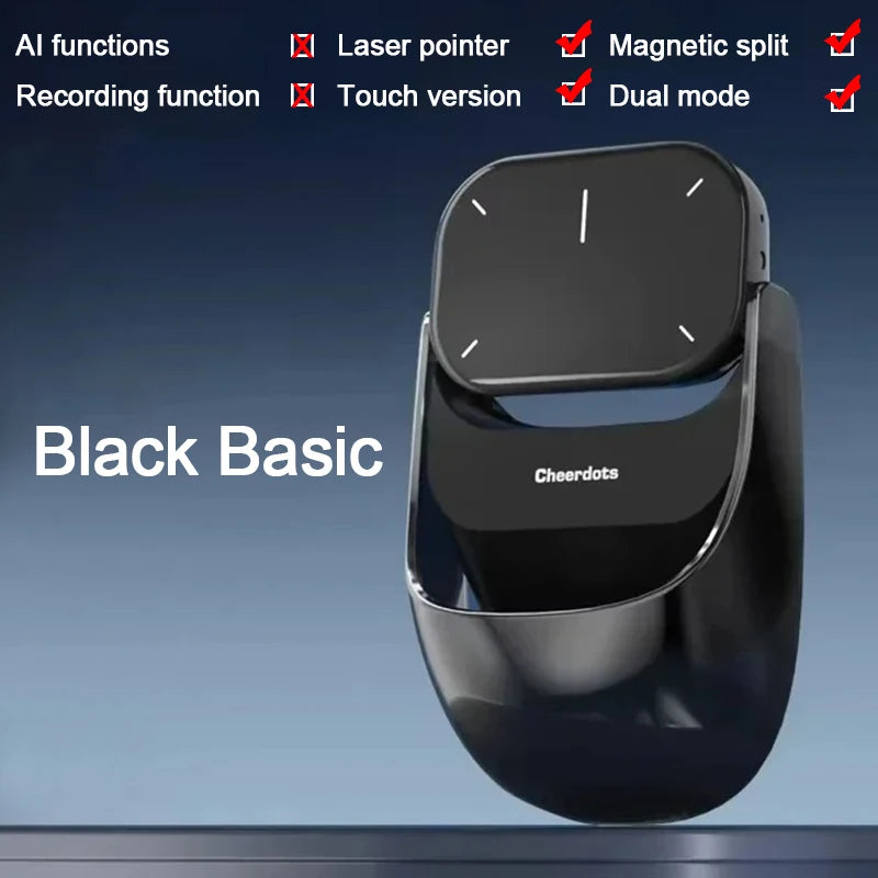 Cheerdots 2 Detachable Air Mouse Touchpad Pocket AI Recording Chatgpt Silent Wireless Mouse Business Office Mouse Gaming Mouse