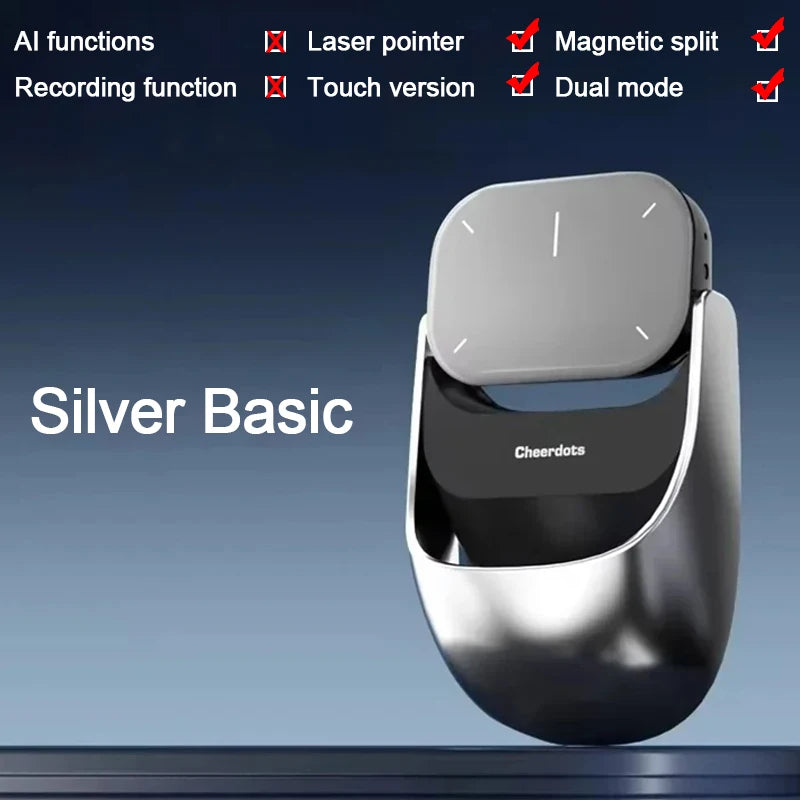 Cheerdots 2 Detachable Air Mouse Touchpad Pocket AI Recording Chatgpt Silent Wireless Mouse Business Office Mouse Gaming Mouse