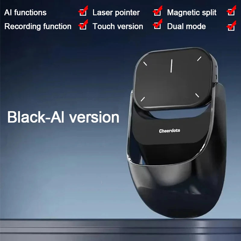 Cheerdots 2 Detachable Air Mouse Touchpad Pocket AI Recording Chatgpt Silent Wireless Mouse Business Office Mouse Gaming Mouse